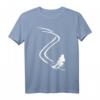 Alpin Ski T-Shirt mit Schneespuren – Klassisch geschnitten, perfekt für Wintersport und Skifahrer