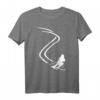 Alpin Ski T-Shirt mit Schneespuren – Klassisch geschnitten, perfekt für Wintersport und Skifahrer