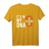 Meine DNA Schweiz Flagge T-Shirt – Exklusives Design, perfektes Geschenk für Freunde mit Schweizer Wurzeln zu Geburtstag & Weihnachten