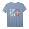 Meine DNA Schweiz Flagge T-Shirt – Exklusives Design, perfektes Geschenk für Freunde mit Schweizer Wurzeln zu Geburtstag & Weihnachten