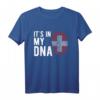 Meine DNA Schweiz Flagge T-Shirt – Exklusives Design, perfektes Geschenk für Freunde mit Schweizer Wurzeln zu Geburtstag & Weihnachten