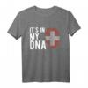 Meine DNA Schweiz Flagge T-Shirt – Exklusives Design, perfektes Geschenk für Freunde mit Schweizer Wurzeln zu Geburtstag & Weihnachten