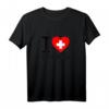 I love Switzerland - Schweiz T-Shirt mit Herz & Kreuz für stolze Schweizer & Schweiz-Liebhaber
