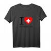 I love Switzerland - Schweiz T-Shirt mit Herz & Kreuz für stolze Schweizer & Schweiz-Liebhaber