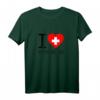 I love Switzerland - Schweiz T-Shirt mit Herz & Kreuz für stolze Schweizer & Schweiz-Liebhaber