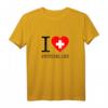 I love Switzerland - Schweiz T-Shirt mit Herz & Kreuz für stolze Schweizer & Schweiz-Liebhaber