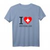 I love Switzerland - Schweiz T-Shirt mit Herz & Kreuz für stolze Schweizer & Schweiz-Liebhaber