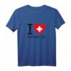I love Switzerland - Schweiz T-Shirt mit Herz & Kreuz für stolze Schweizer & Schweiz-Liebhaber