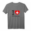 I love Switzerland - Schweiz T-Shirt mit Herz & Kreuz für stolze Schweizer & Schweiz-Liebhaber