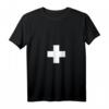 Damen Schweizer Flagge Schweiz T-Shirt mit V-Ausschnitt - Leichtes, klassisch geschnittenes Landest-Shirt mit doppelt genähten Ärmeln