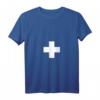 Damen Schweizer Flagge Schweiz T-Shirt mit V-Ausschnitt - Leichtes, klassisch geschnittenes Landest-Shirt mit doppelt genähten Ärmeln