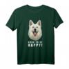 Born to be Happy! Weißer Schweizer Schäferhund T-Shirt – Perfektes Geschenk für Hundefreunde & Schäferhundfans
