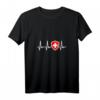 Damen Schweiz Flagge Herzschlag T-Shirt für Bundesfeiertag - Schweizer Nationalfeiertag Outfit mit V-Ausschnitt