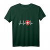 Damen Schweiz Flagge Herzschlag T-Shirt für Bundesfeiertag - Schweizer Nationalfeiertag Outfit mit V-Ausschnitt