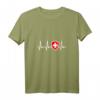 Damen Schweiz Flagge Herzschlag T-Shirt für Bundesfeiertag - Schweizer Nationalfeiertag Outfit mit V-Ausschnitt
