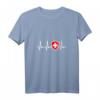 Damen Schweiz Flagge Herzschlag T-Shirt für Bundesfeiertag - Schweizer Nationalfeiertag Outfit mit V-Ausschnitt