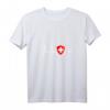 Damen Schweiz Flagge Herzschlag T-Shirt für Bundesfeiertag - Schweizer Nationalfeiertag Outfit mit V-Ausschnitt