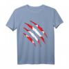 Schweizer Flagge T-Shirt mit Riss Design - Fanoutfit für Sportevents, Fasching, Halloween & als Geschenkidee für Freunde und Familie