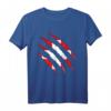 Schweizer Flagge T-Shirt mit Riss Design - Fanoutfit für Sportevents, Fasching, Halloween & als Geschenkidee für Freunde und Familie