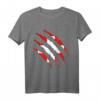 Schweizer Flagge T-Shirt mit Riss Design - Fanoutfit für Sportevents, Fasching, Halloween & als Geschenkidee für Freunde und Familie