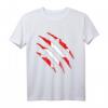 Schweizer Flagge T-Shirt mit Riss Design - Fanoutfit für Sportevents, Fasching, Halloween & als Geschenkidee für Freunde und Familie