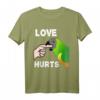 Liebe tut Senegal Papagei beißen Finger T-Shirt – Lustiges Geschenk für Vogel- und Papageienliebhaber zum Valentinstag oder Geburtstag