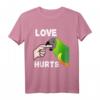Liebe tut Senegal Papagei beißen Finger T-Shirt – Lustiges Geschenk für Vogel- und Papageienliebhaber zum Valentinstag oder Geburtstag