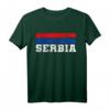 Serbien Serbia Fahne Flagge Wappen T-Shirt - Klassisch geschnitten, doppelt genähter Saum für Fans und Nationalstolz