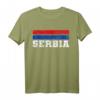 Serbien Serbia Fahne Flagge Wappen T-Shirt - Klassisch geschnitten, doppelt genähter Saum für Fans und Nationalstolz