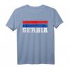 Serbien Serbia Fahne Flagge Wappen T-Shirt - Klassisch geschnitten, doppelt genähter Saum für Fans und Nationalstolz