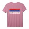 Serbien Serbia Fahne Flagge Wappen T-Shirt - Klassisch geschnitten, doppelt genähter Saum für Fans und Nationalstolz