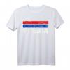 Serbien Serbia Fahne Flagge Wappen T-Shirt - Klassisch geschnitten, doppelt genähter Saum für Fans und Nationalstolz