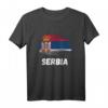 Serbien Flagge Pride Retro T-Shirt für Familie – Stolz auf serbisches Erbe, perfekt für Geburtstage, Weihnachten, Feiertage und besondere Anlässe