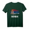 Serbien Flagge Pride Retro T-Shirt für Familie – Stolz auf serbisches Erbe, perfekt für Geburtstage, Weihnachten, Feiertage und besondere Anlässe