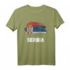 Serbien Flagge Pride Retro T-Shirt für Familie – Stolz auf serbisches Erbe, perfekt für Geburtstage, Weihnachten, Feiertage und besondere Anlässe