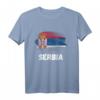 Serbien Flagge Pride Retro T-Shirt für Familie – Stolz auf serbisches Erbe, perfekt für Geburtstage, Weihnachten, Feiertage und besondere Anlässe