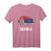 Serbien Flagge Pride Retro T-Shirt für Familie – Stolz auf serbisches Erbe, perfekt für Geburtstage, Weihnachten, Feiertage und besondere Anlässe