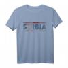Serbien Retro Flagge T-Shirt mit distressed Design – Vintage Serbische Flagge, Stolz & Unterstützung für patriotische Feiern