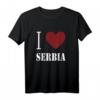 I Love Serbia T-Shirt – Stolzes Serben Motiv für Heimatliebe, Freunde & Familie als Geschenk oder Statement