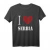 I Love Serbia T-Shirt – Stolzes Serben Motiv für Heimatliebe, Freunde & Familie als Geschenk oder Statement