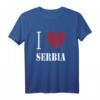 I Love Serbia T-Shirt – Stolzes Serben Motiv für Heimatliebe, Freunde & Familie als Geschenk oder Statement