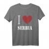 I Love Serbia T-Shirt – Stolzes Serben Motiv für Heimatliebe, Freunde & Familie als Geschenk oder Statement