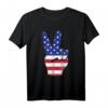 USA Fahne Flagge Sieg Hand Stolz Geschenk T-Shirt - Patriotisches US-Design für Feiertage, Geburtstage & Weihnachten