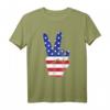 USA Fahne Flagge Sieg Hand Stolz Geschenk T-Shirt - Patriotisches US-Design für Feiertage, Geburtstage & Weihnachten