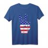 USA Fahne Flagge Sieg Hand Stolz Geschenk T-Shirt - Patriotisches US-Design für Feiertage, Geburtstage & Weihnachten