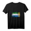 Damen und Herren Sierra Leone Flaggen T-Shirt mit V-Ausschnitt – Geschenk für Sierra Leoneans & Flaggenfans