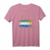 Damen und Herren Sierra Leone Flaggen T-Shirt mit V-Ausschnitt – Geschenk für Sierra Leoneans & Flaggenfans