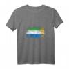 Damen und Herren Sierra Leone Flaggen T-Shirt mit V-Ausschnitt – Geschenk für Sierra Leoneans & Flaggenfans