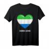 Sierra Leone Herz-Flagge T-Shirt – Souvenir & Bekleidung für Sierra Leone Liebhaber für Männer, Frauen & Kinder