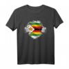 Simbabwe T-Shirt mit Flagge - Stolz auf Wurzeln, Erbe und Unabhängigkeitstag Geschenk für Kinder, Jugendliche & Erwachsene